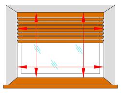 Blinds recessed illustration