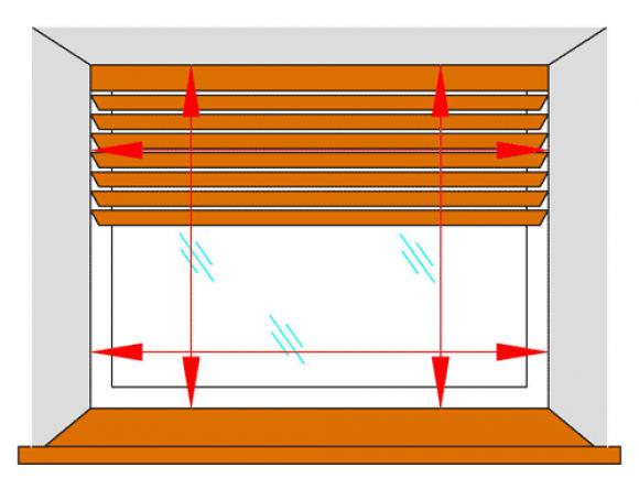 Blinds recessed illustration